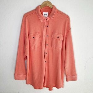 Aerie Coral Button-Up Lunberjane